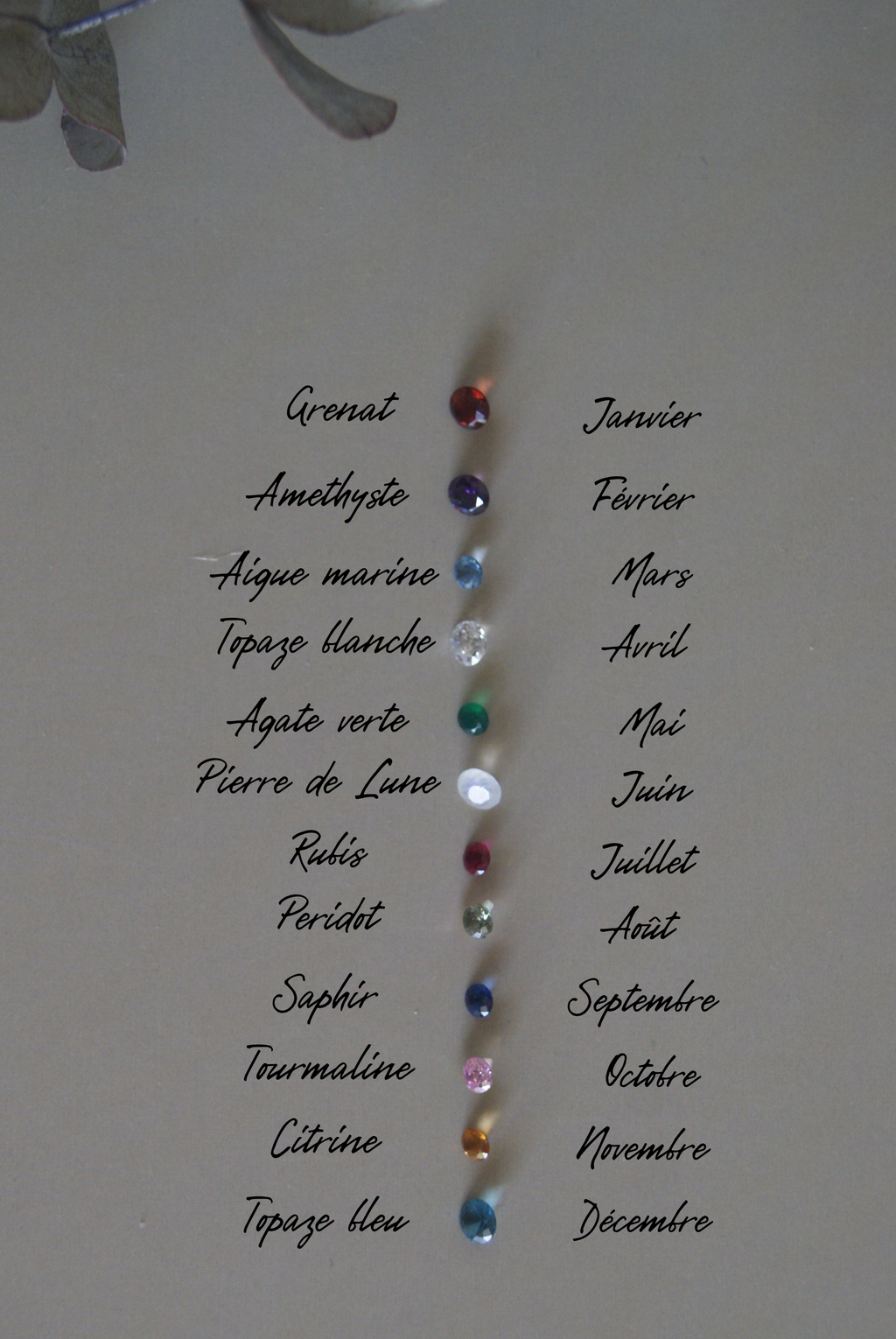 Collier pierre de naissance